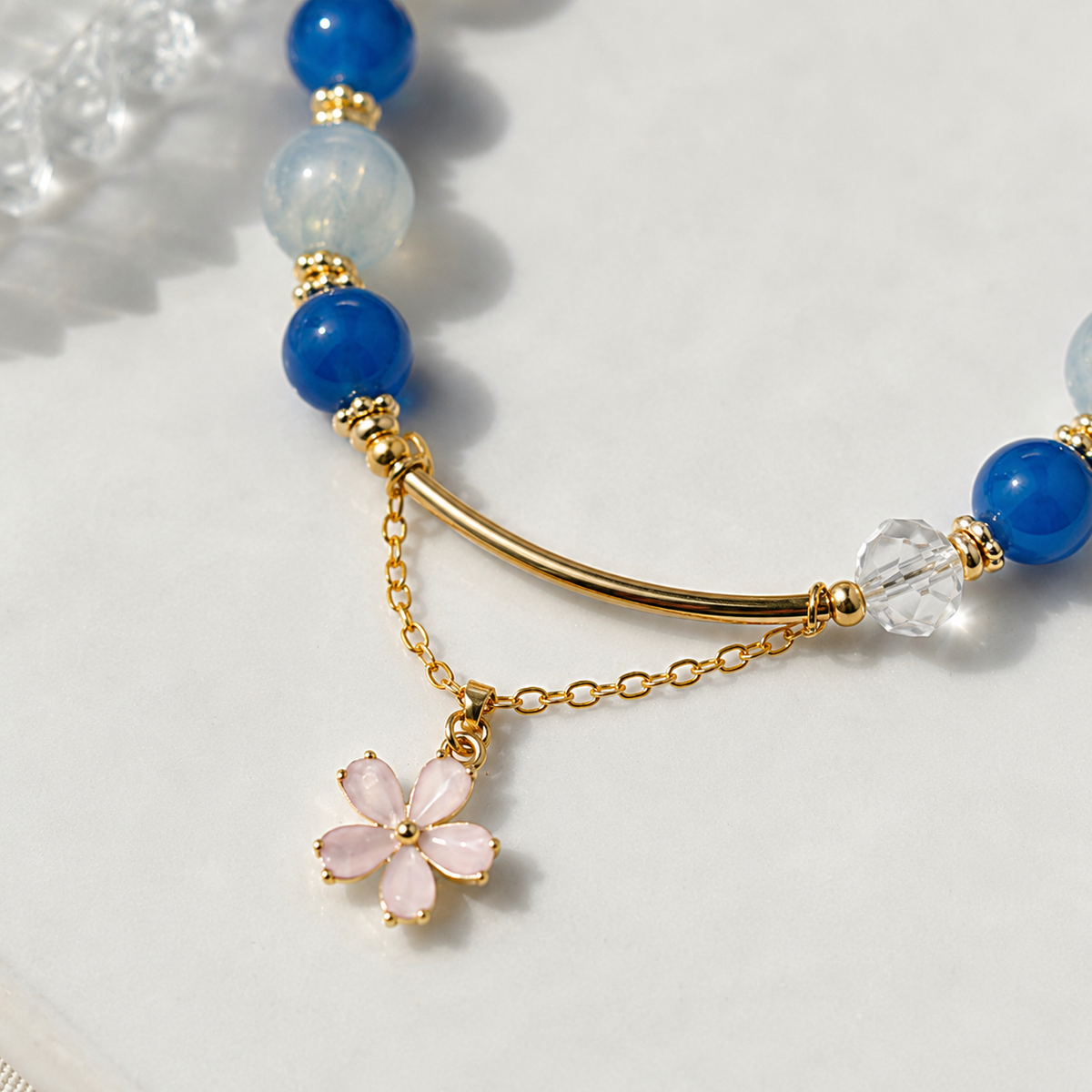 Blue Blossom Charm Bracelet
