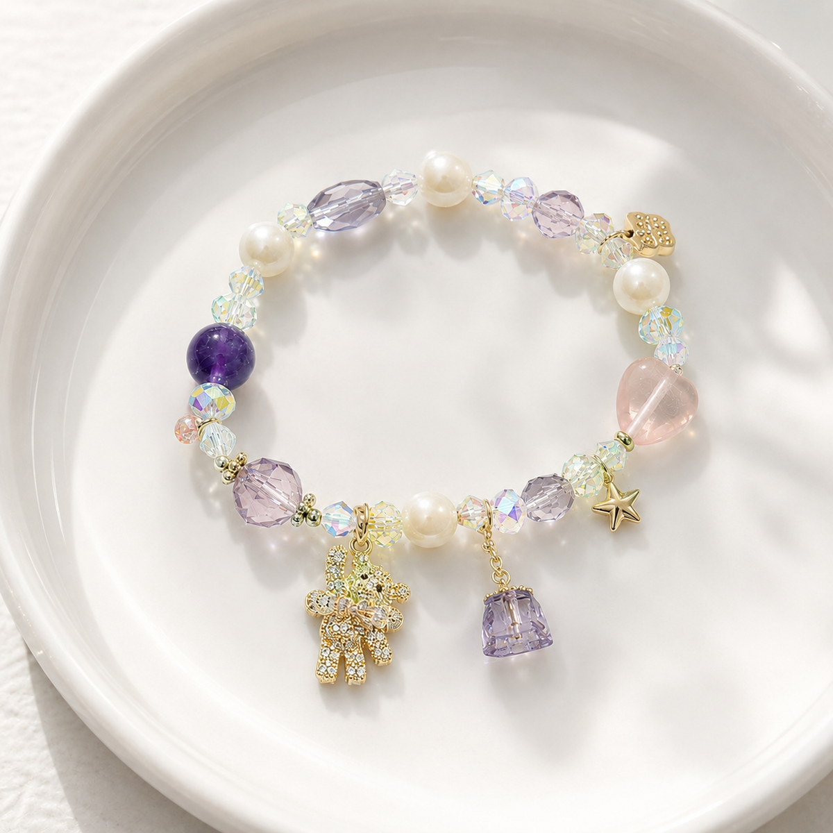 Lavender Dream Charm Bracelet
