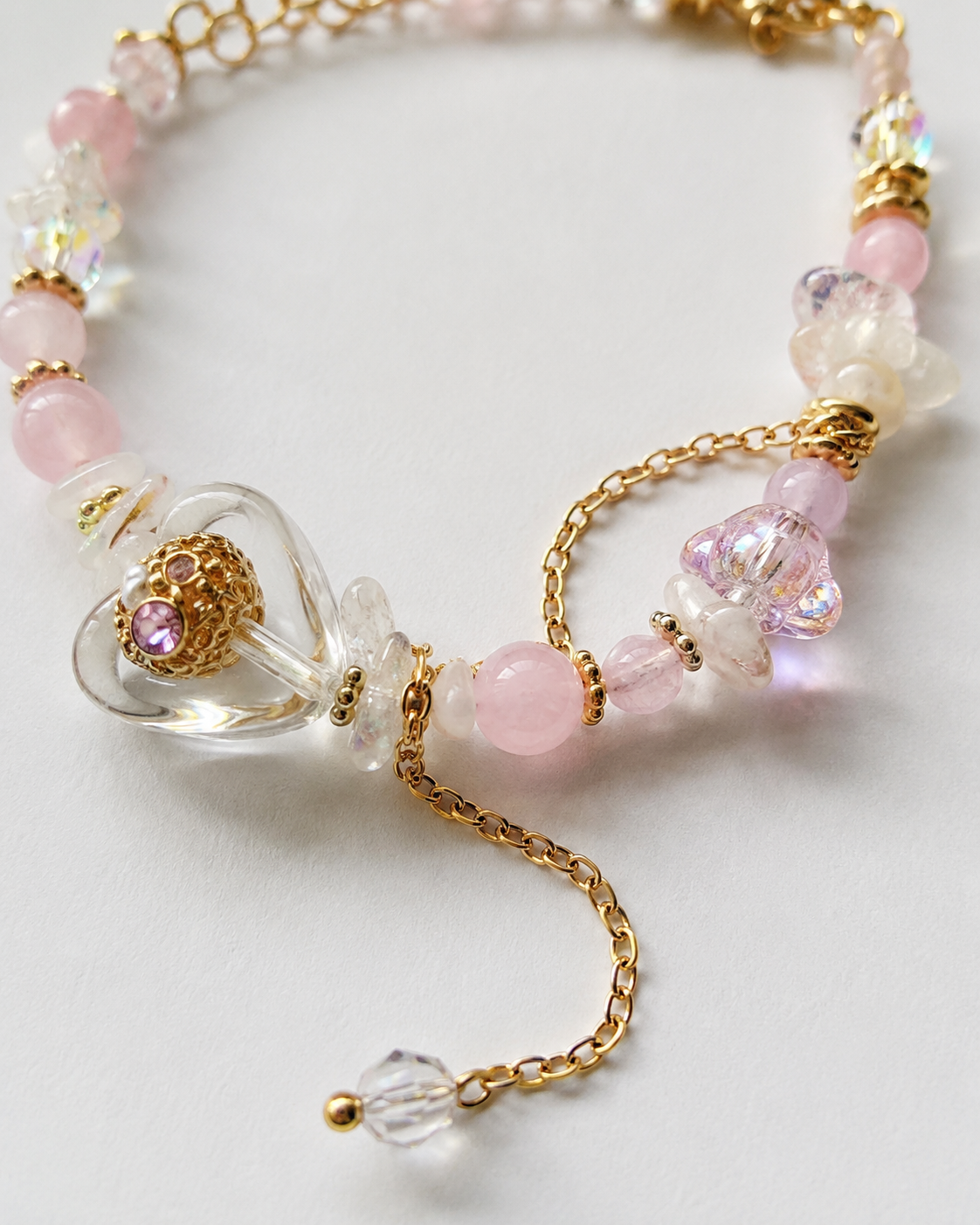 Blush Petal Charm Bracelet