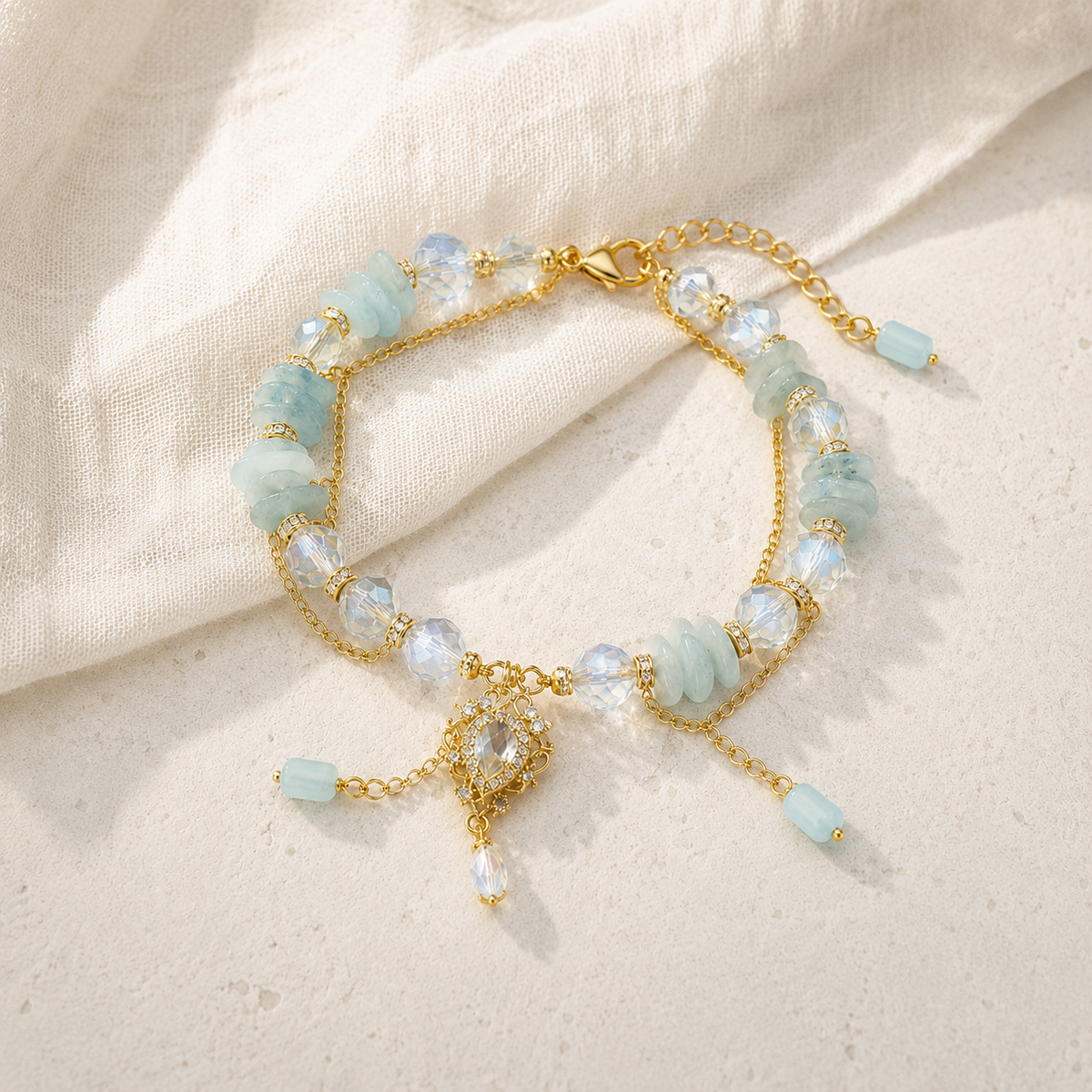 Aqua Reverie Charm Bracelet