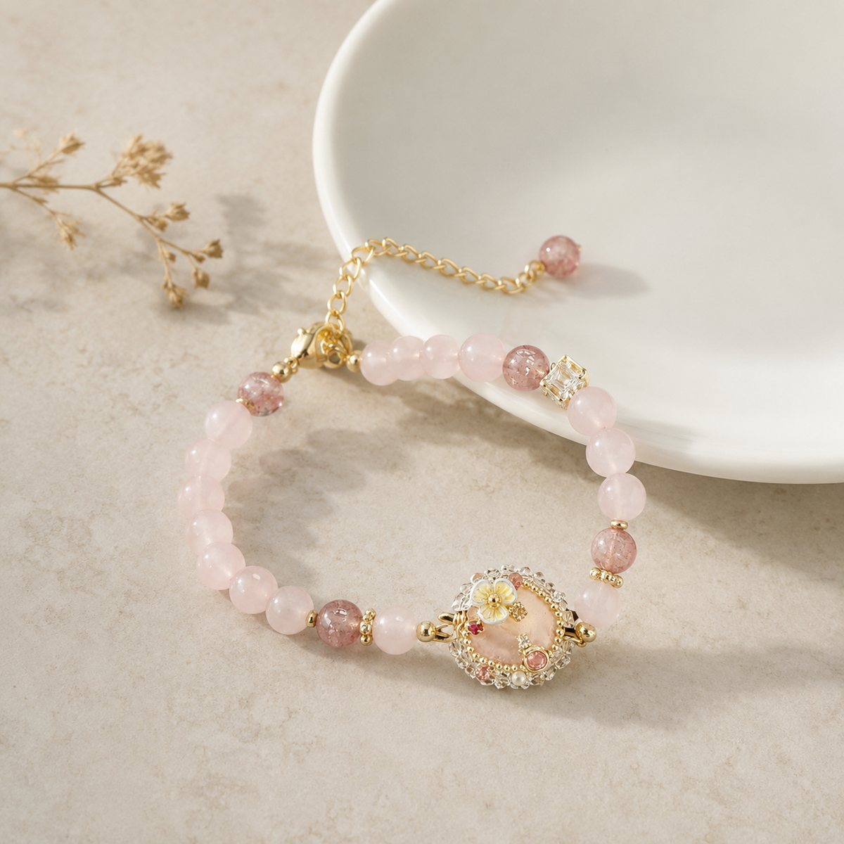 Blush Garden Charm Bracelet