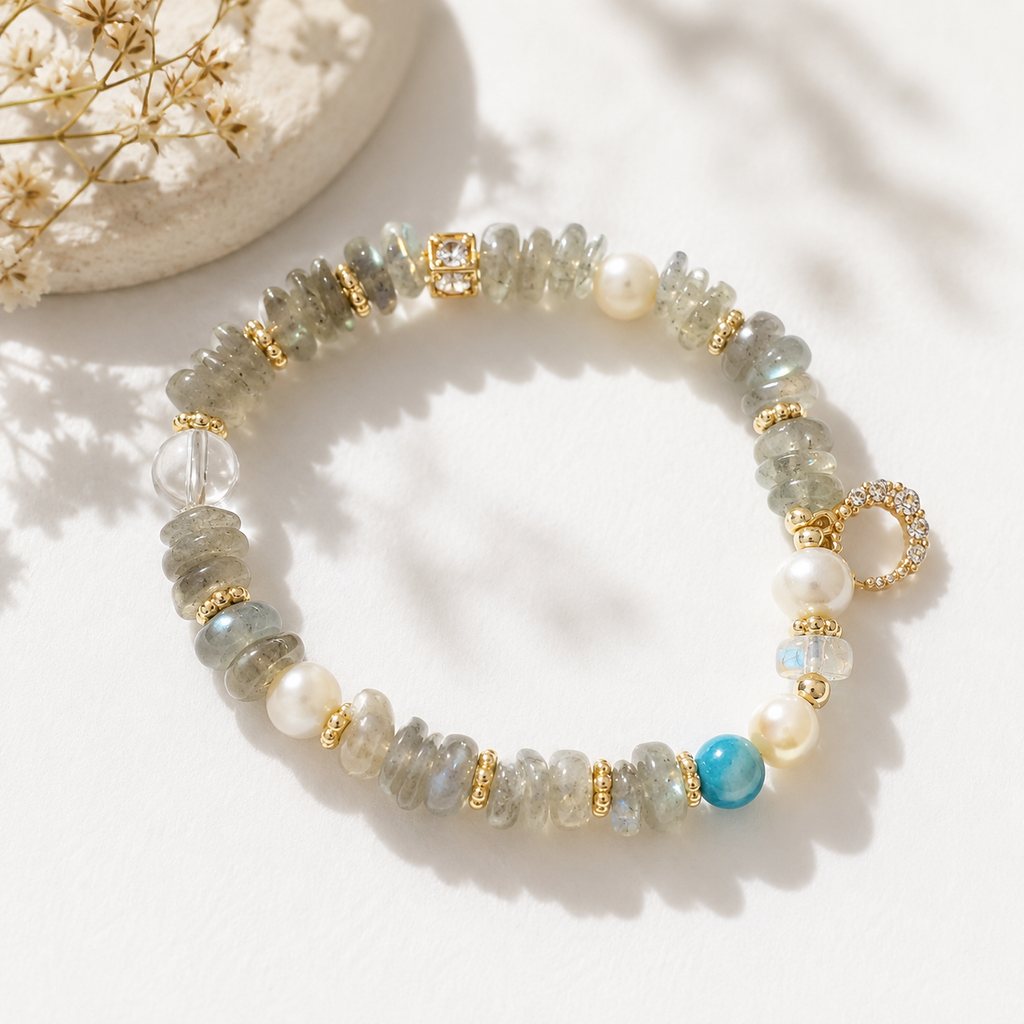 Moonlit Mist Pearl Bracelet