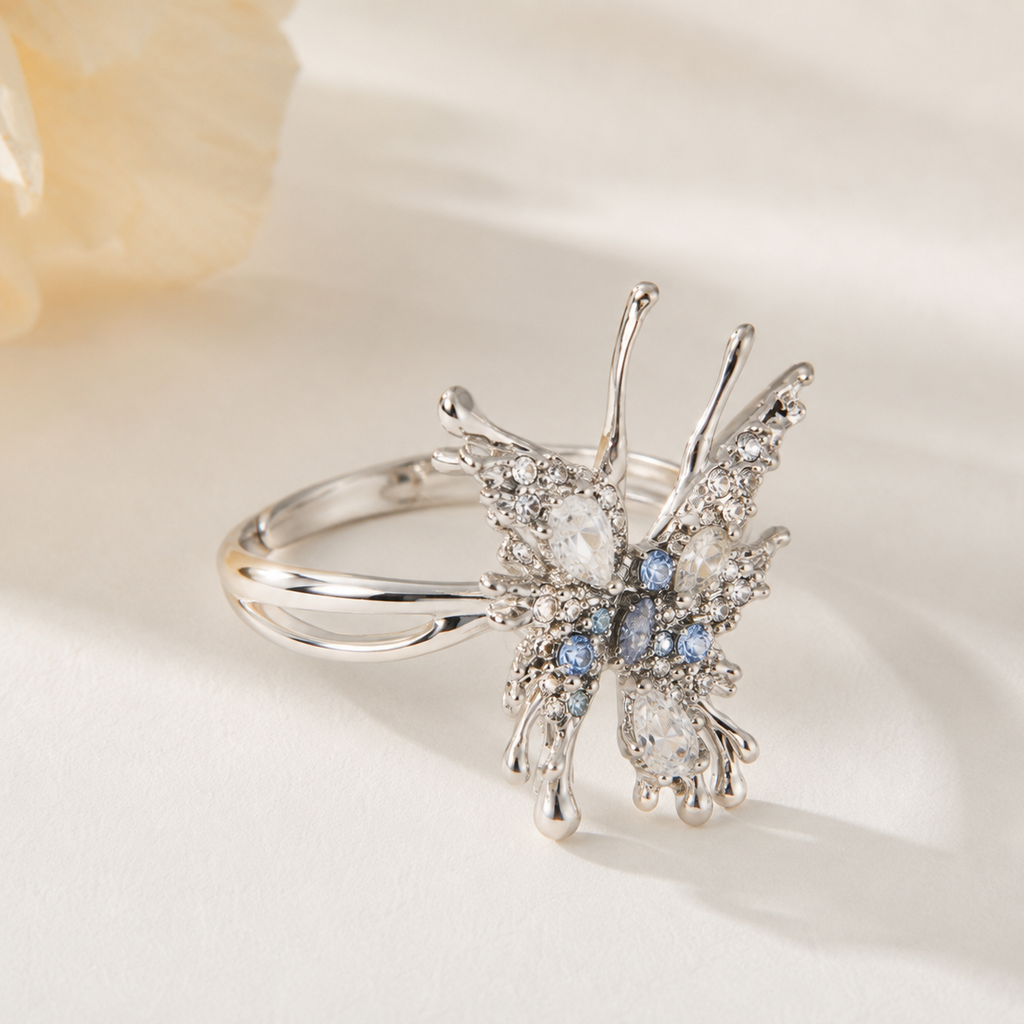 Celestial Frost Crystal Butterfly