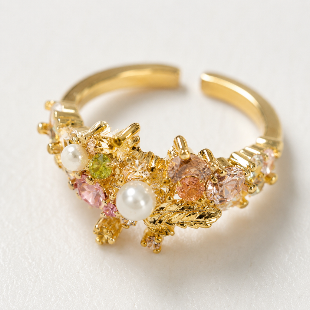 Enchanted Garden Pearl Ring - image 1