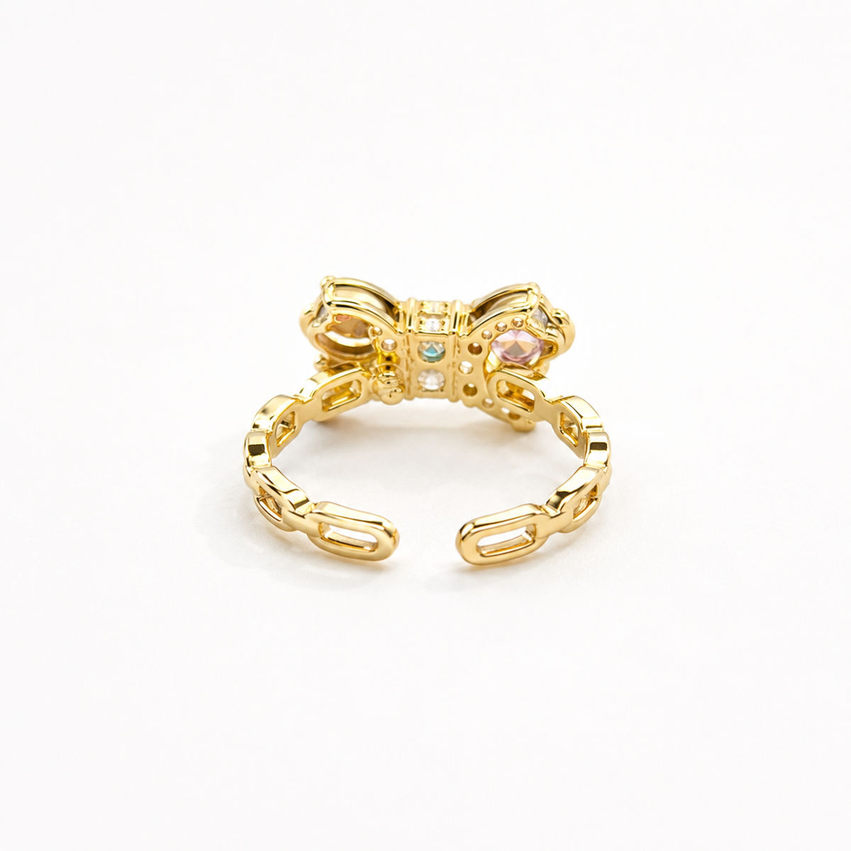 Golden Bow Crystal Ring - image 4