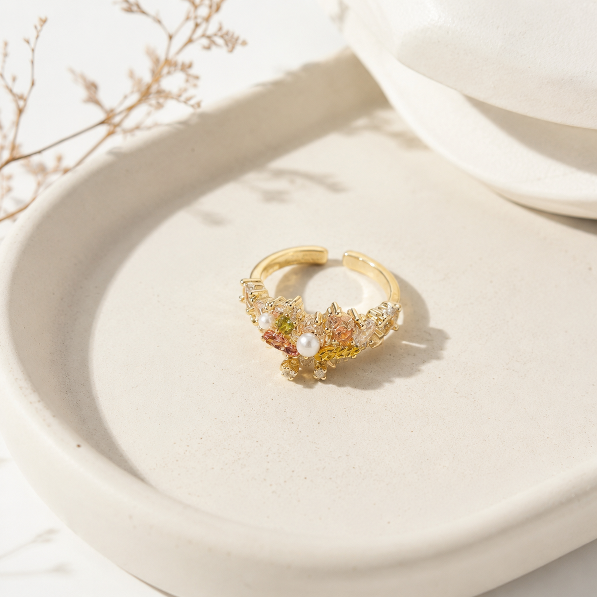 Enchanted Garden Pearl Ring - image 6