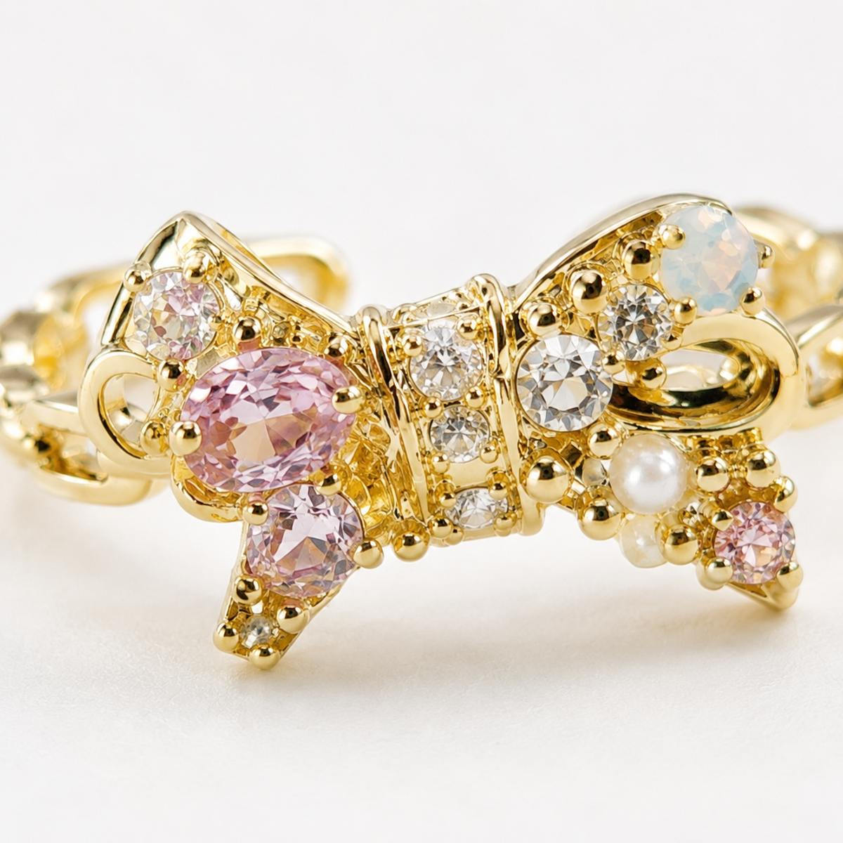 Golden Bow Crystal Ring - image 7
