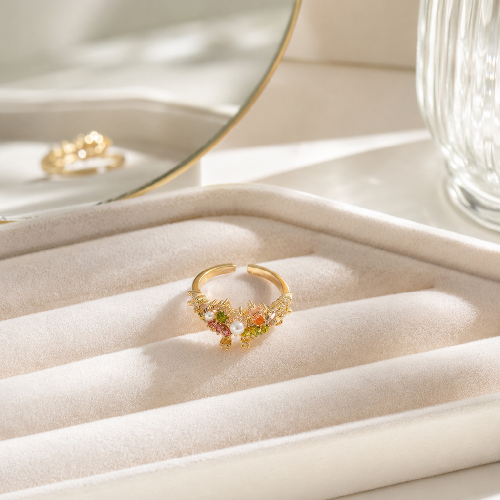 Enchanted Garden Pearl Ring - image 7