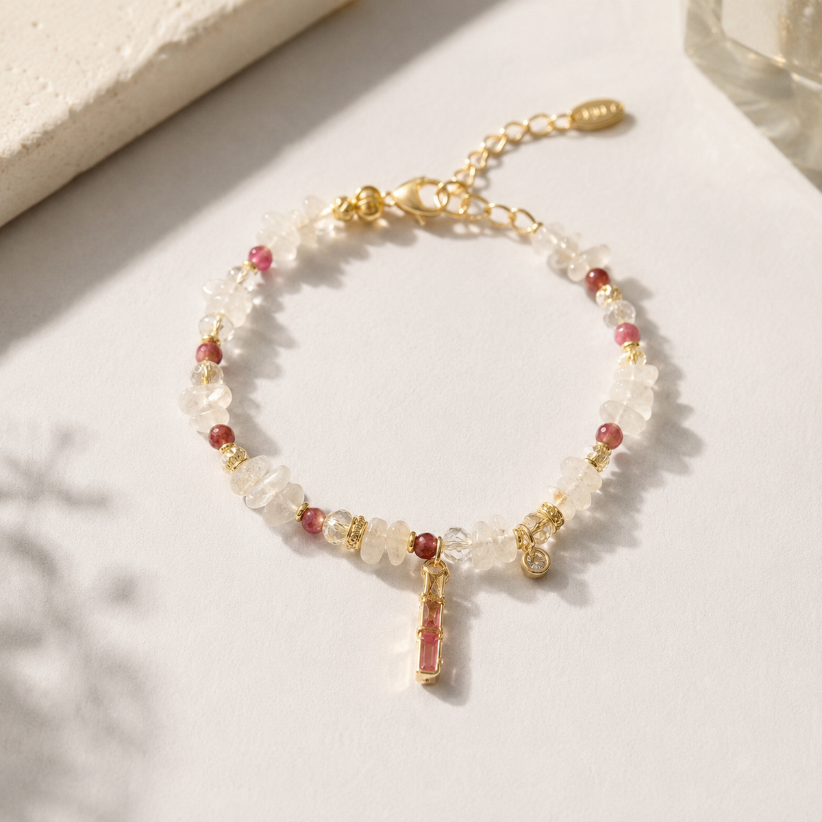 Rose Quartz Drop Bracelet