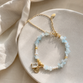 Aqua Meadow Charm Bracelet