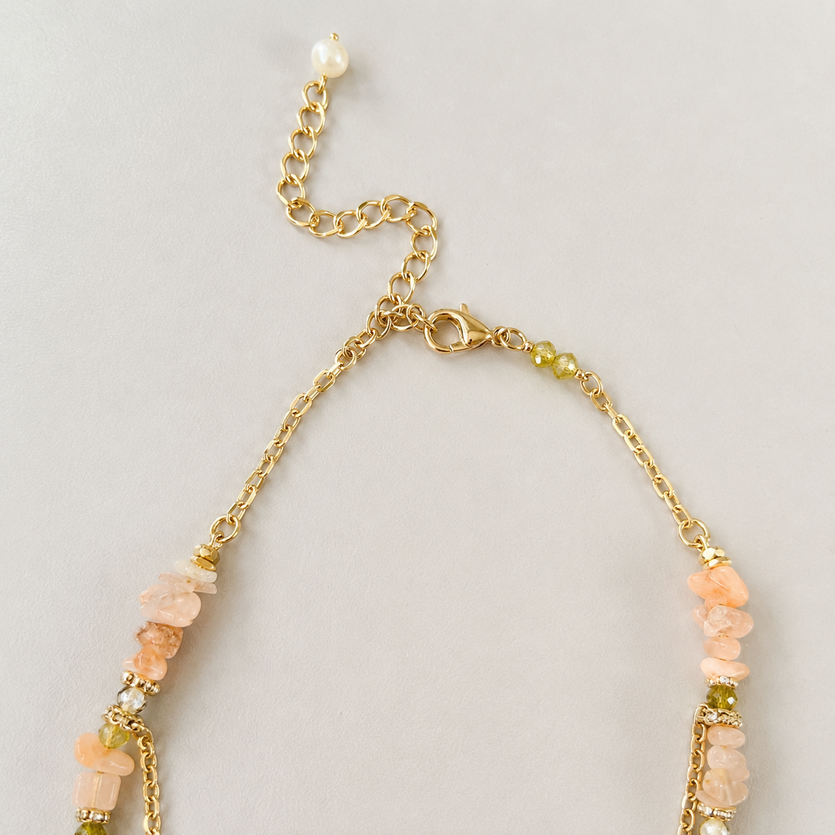 Apricot Bloom Layered Necklace