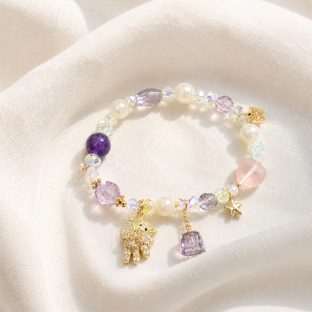 Lavender Dream Charm Bracelet