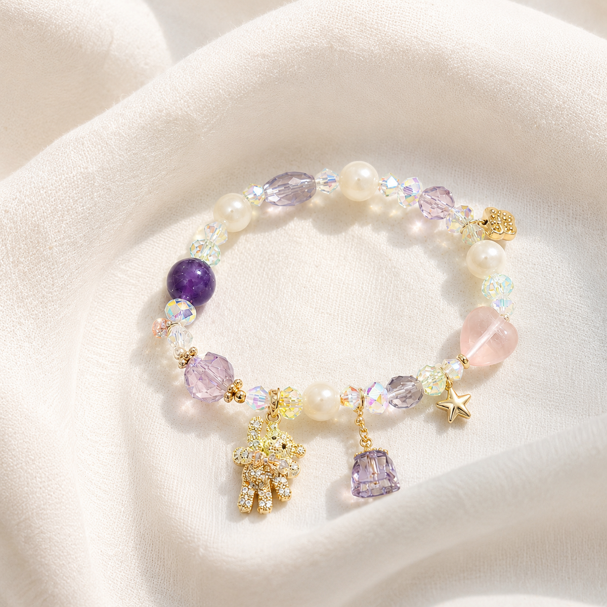 Lavender Dream Charm Bracelet