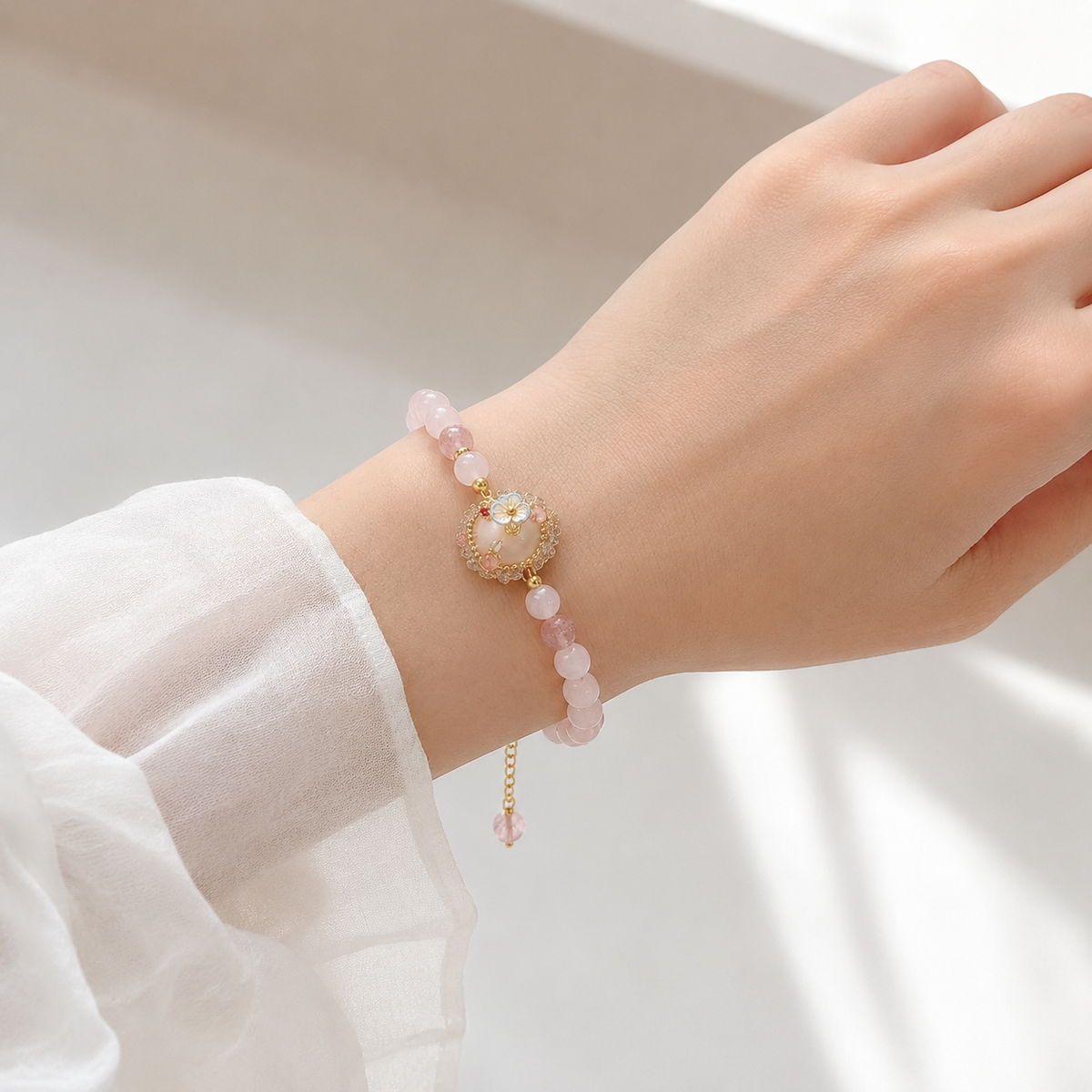 Blush Garden Charm Bracelet