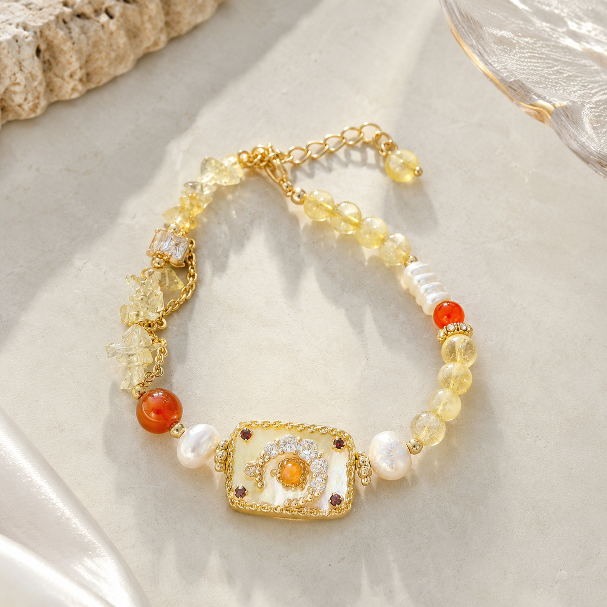Golden Sunrise Charm Bracelet