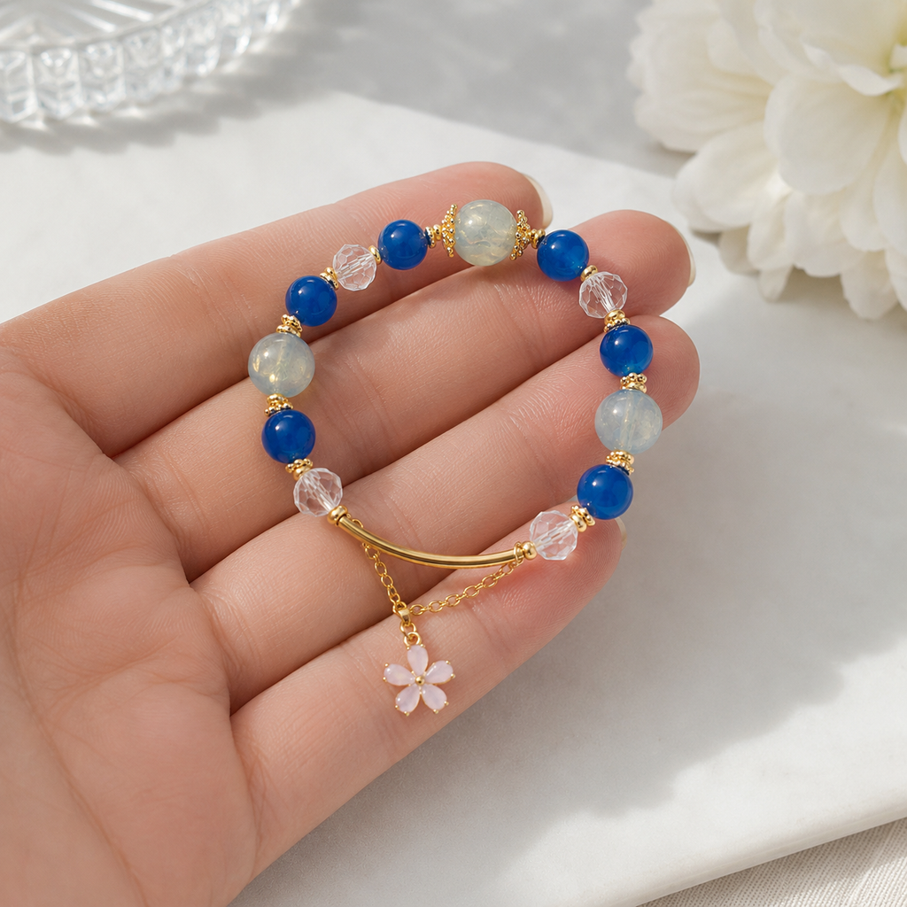 Blue Blossom Charm Bracelet