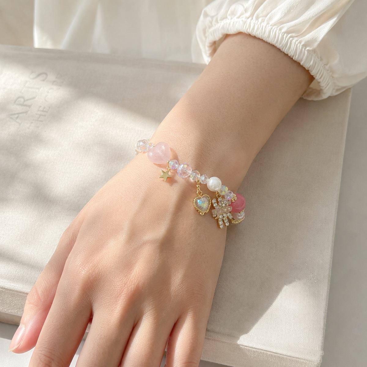 Pink Stardust Teddy Bracelet
