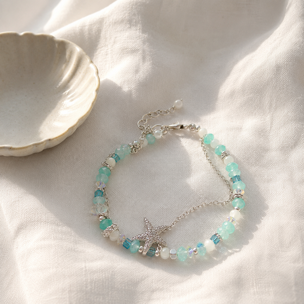 Seafoam Starfish Bracelet