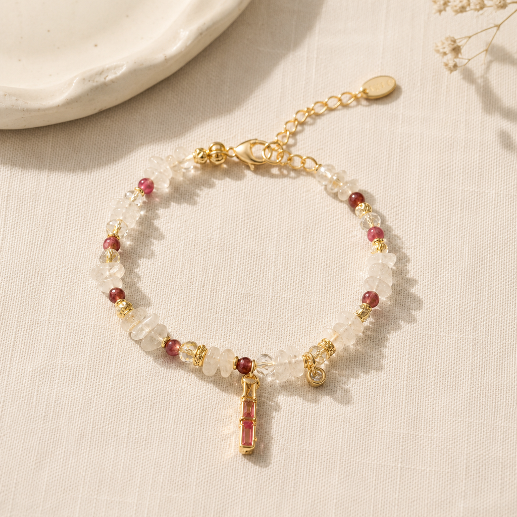 Rose Quartz Drop Bracelet