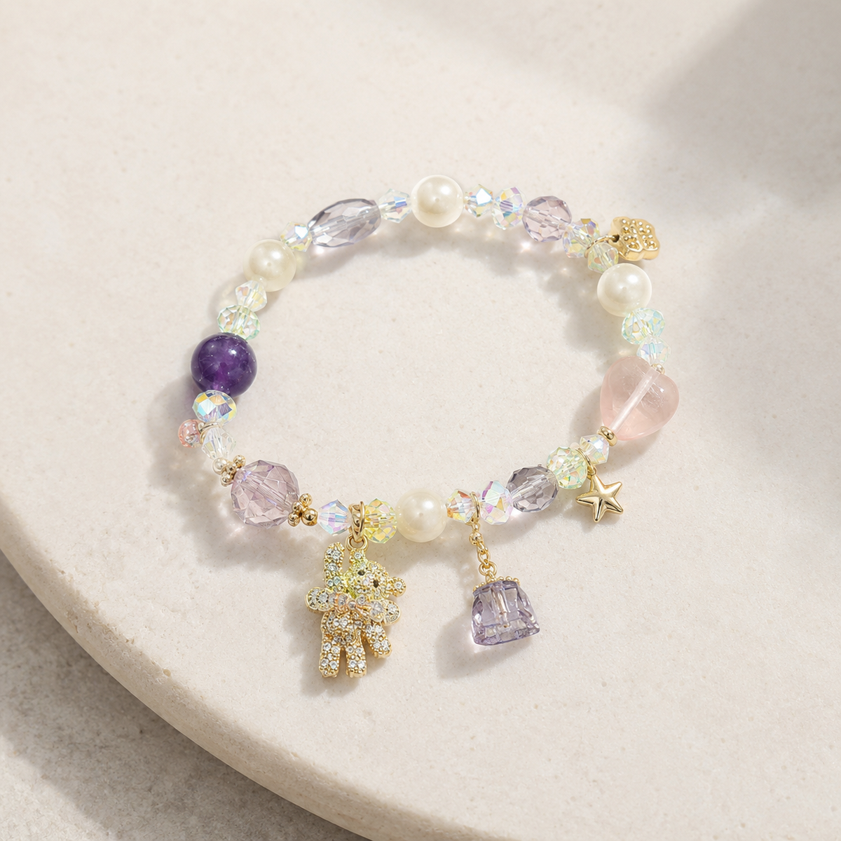Lavender Dream Charm Bracelet