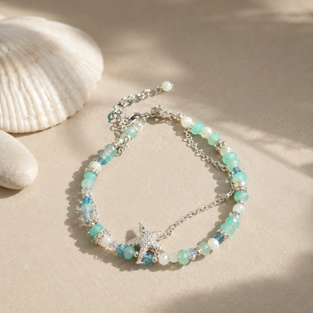 Seafoam Starfish Bracelet