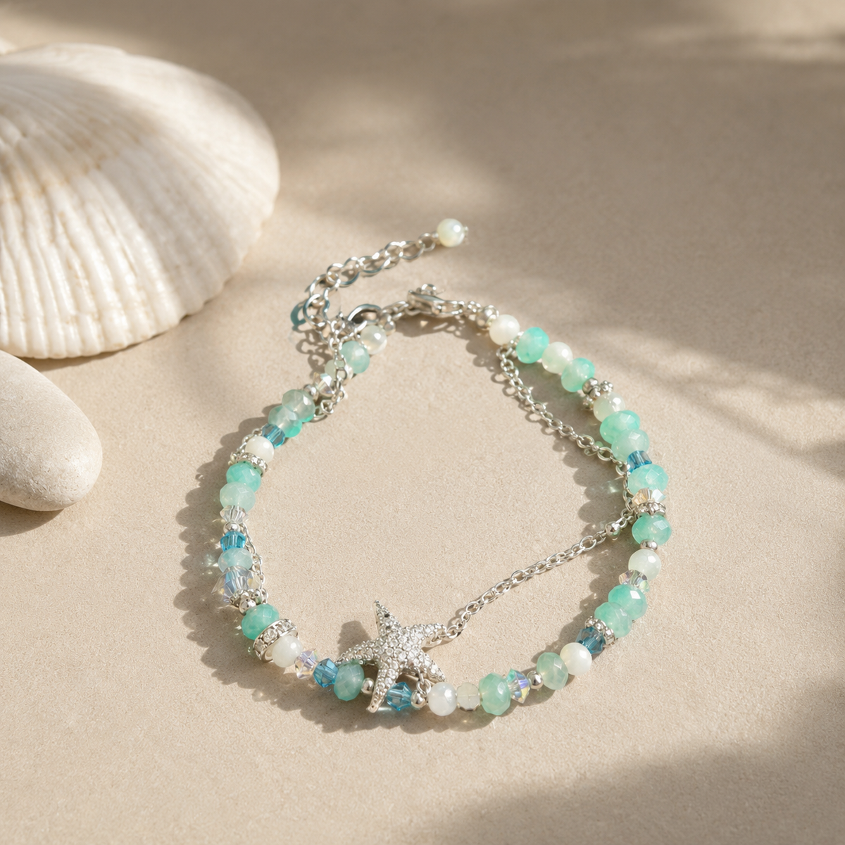 Seafoam Starfish Bracelet