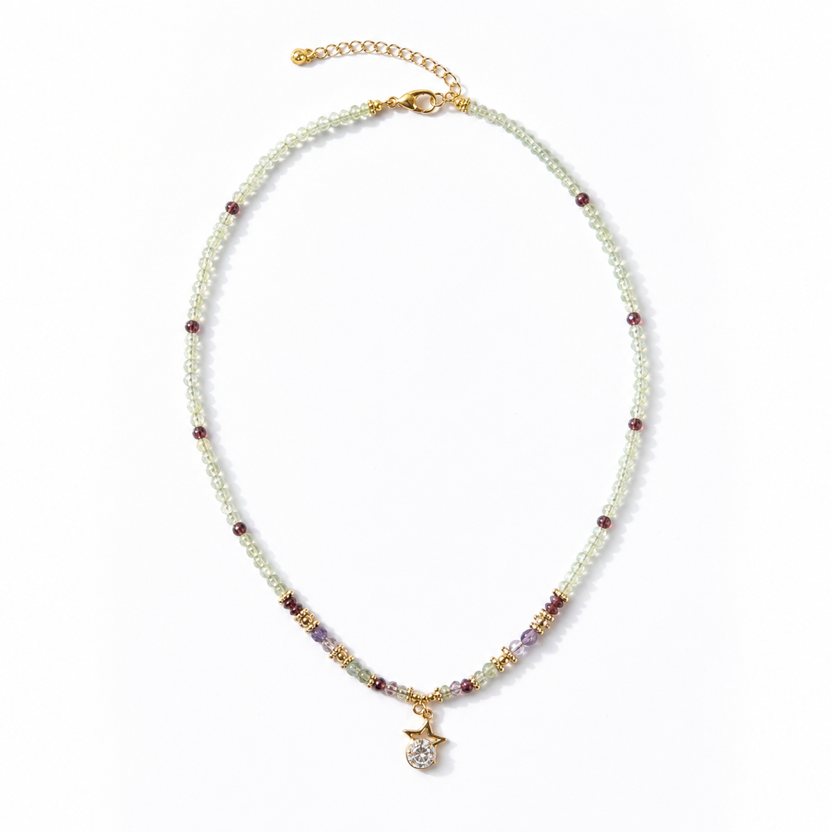 Mint Starlight Beaded Necklace
