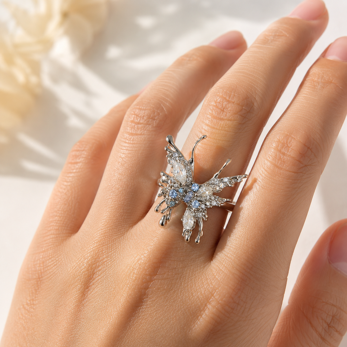 Celestial Frost Crystal Butterfly