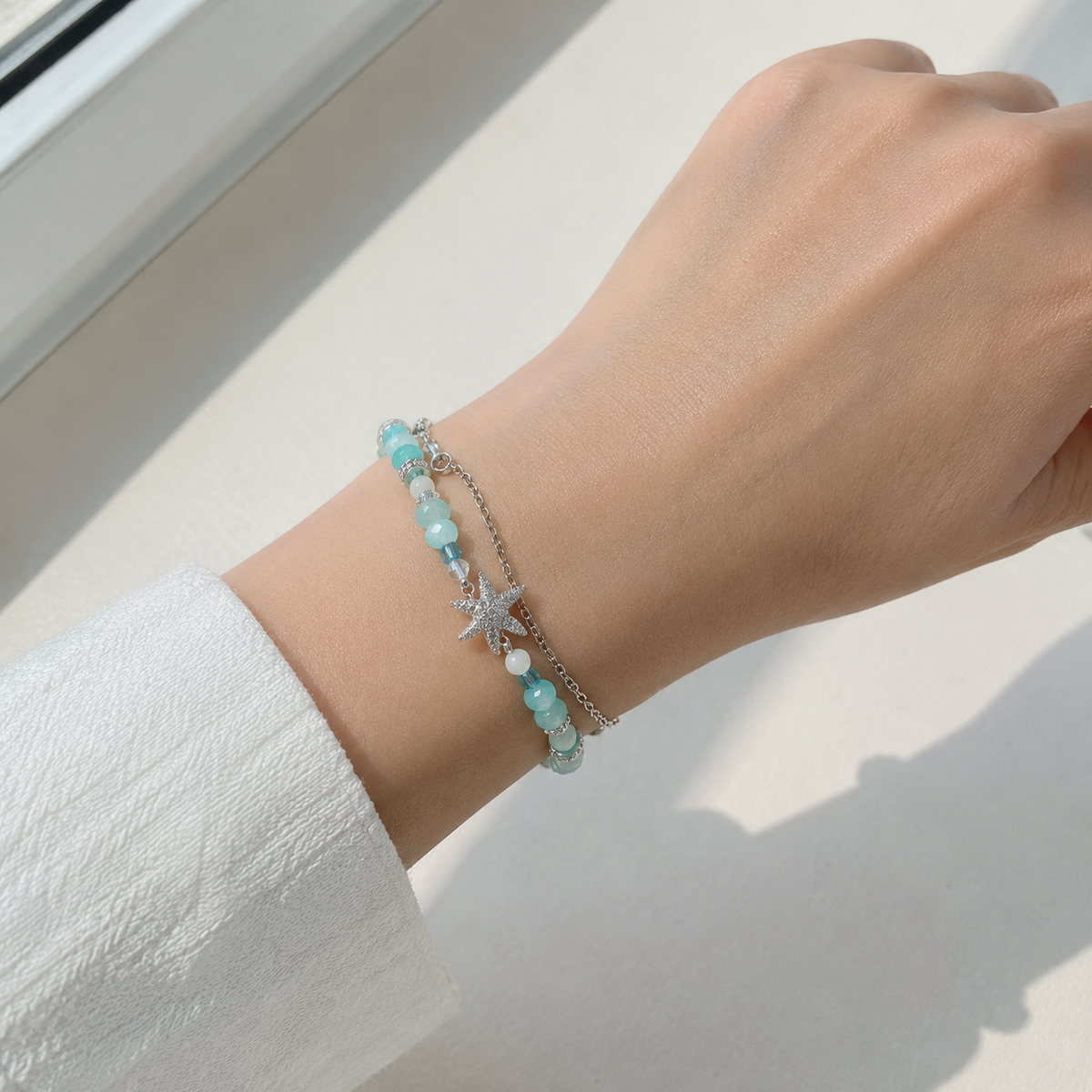 Seafoam Starfish Bracelet