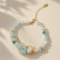Aqua Blossom Pearl Bracelet
