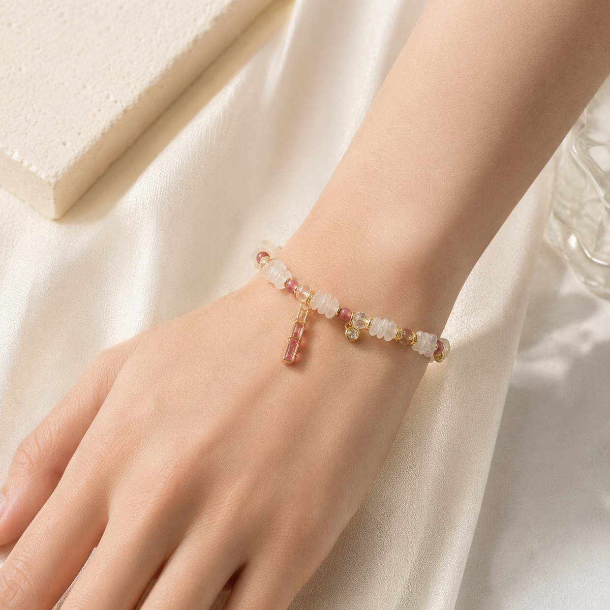 Rose Quartz Drop Bracelet