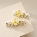 Golden Blossom Lace Hair Clip Set