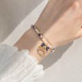 Midnight Bow Pearl Bracelet