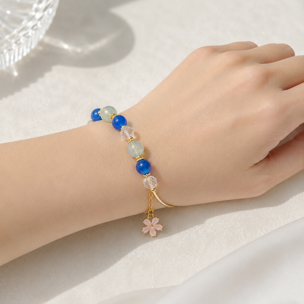 Blue Blossom Charm Bracelet
