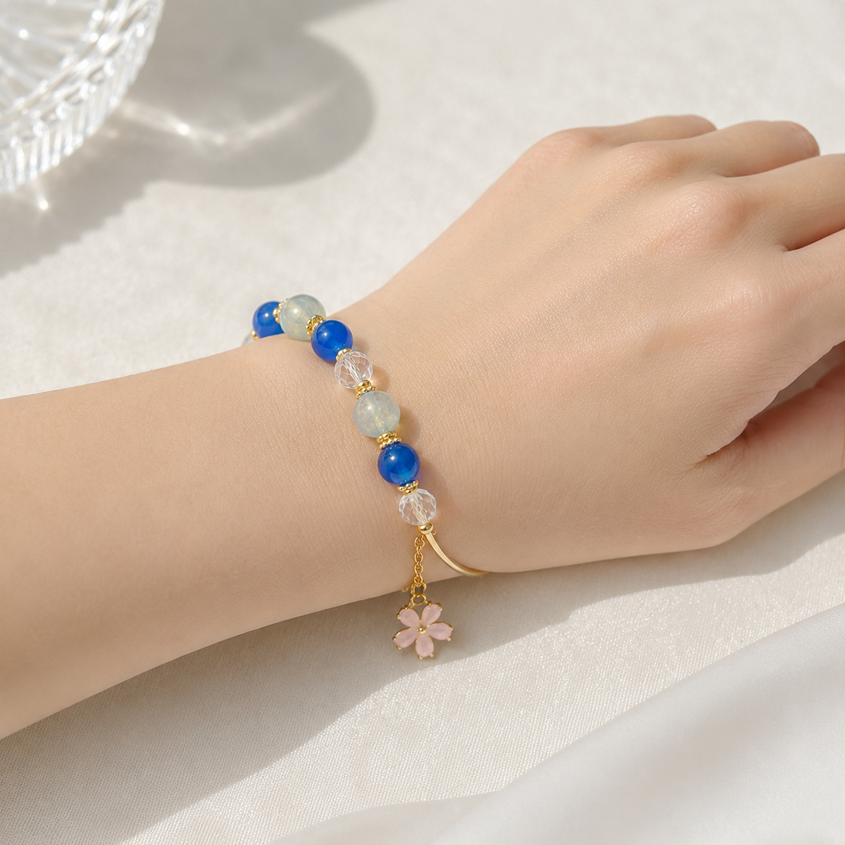 Blue Blossom Charm Bracelet