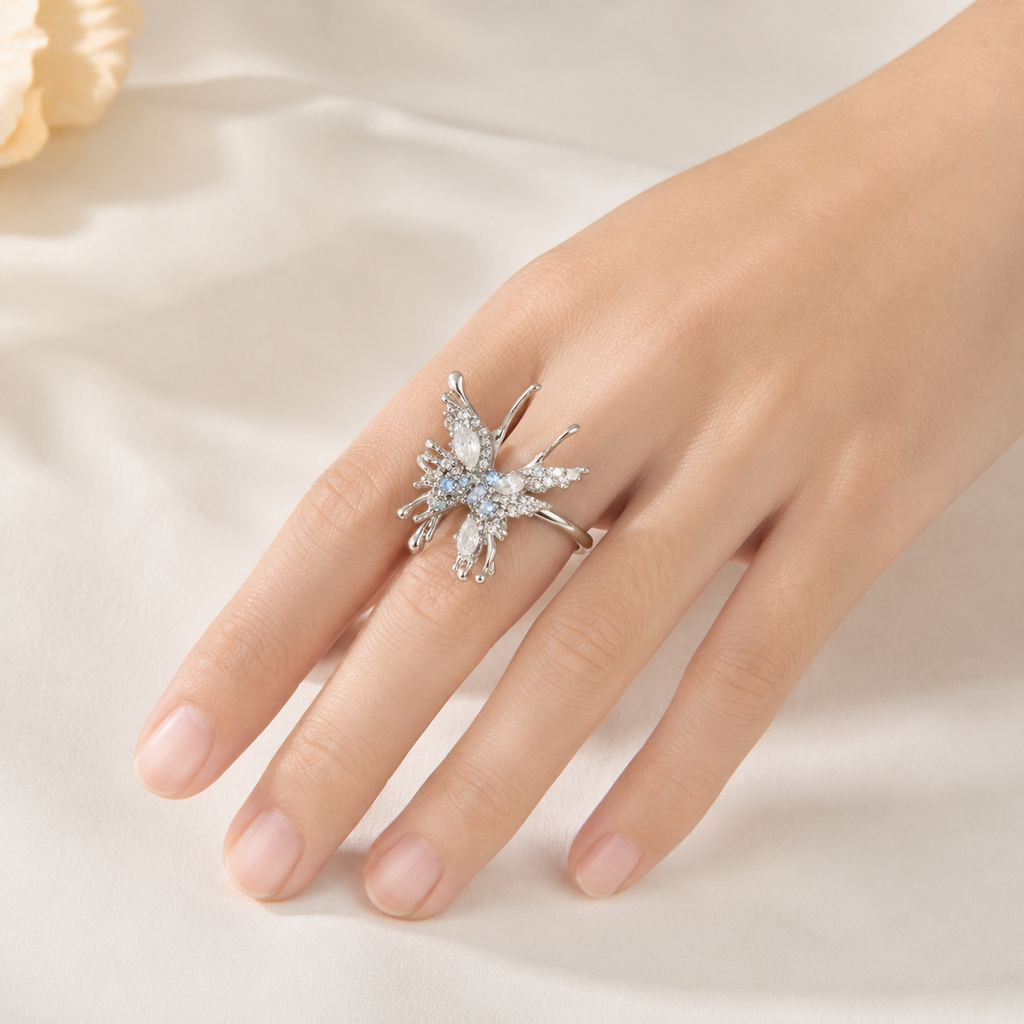 Celestial Frost Crystal Butterfly