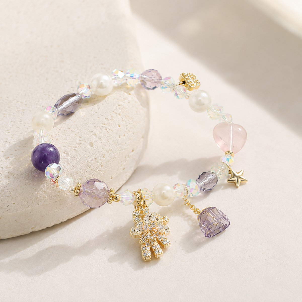 Lavender Dream Charm Bracelet