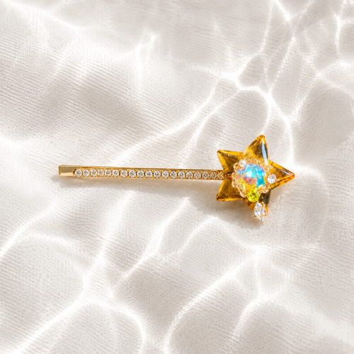 Amber Starlight Crystal Hair Pin