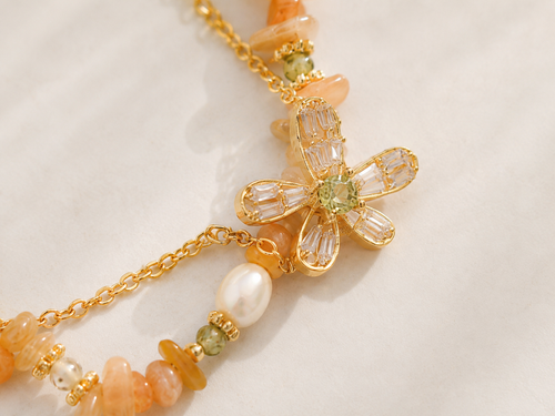Apricot Blossom Charm Bracelet