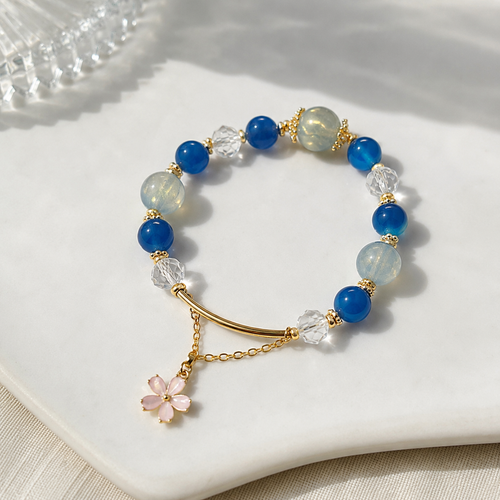 Blue Blossom Charm Bracelet