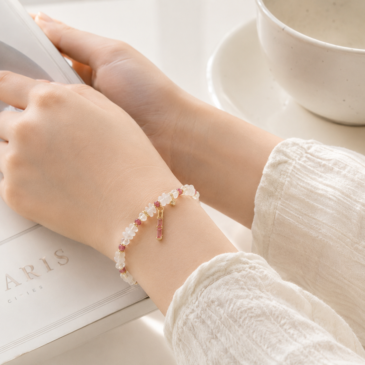 Rose Quartz Drop Bracelet