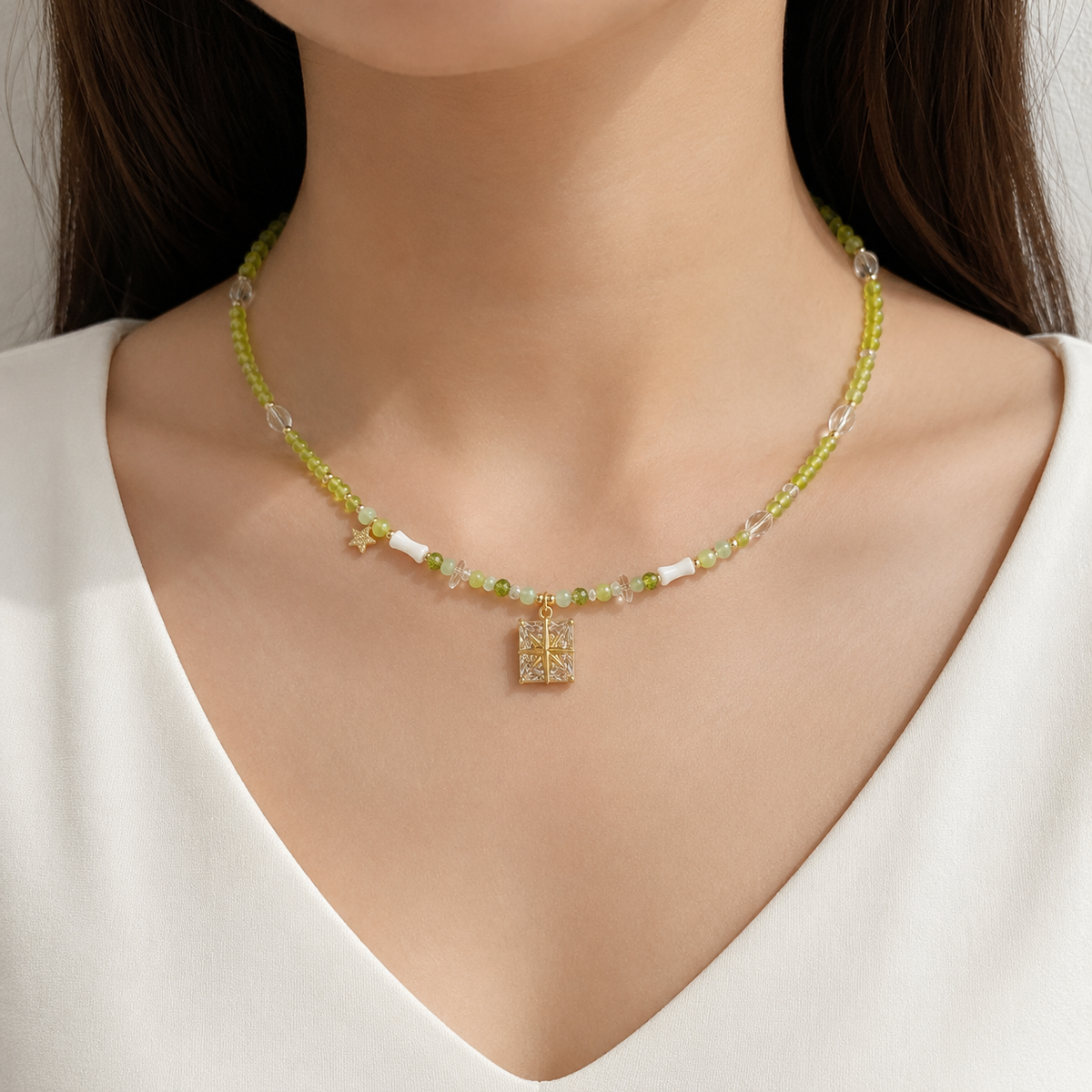 Lime Garden Gift Pendant Necklace