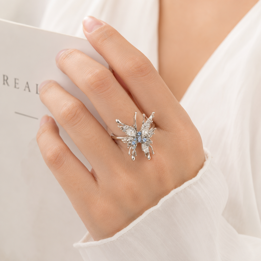 Celestial Frost Crystal Butterfly
