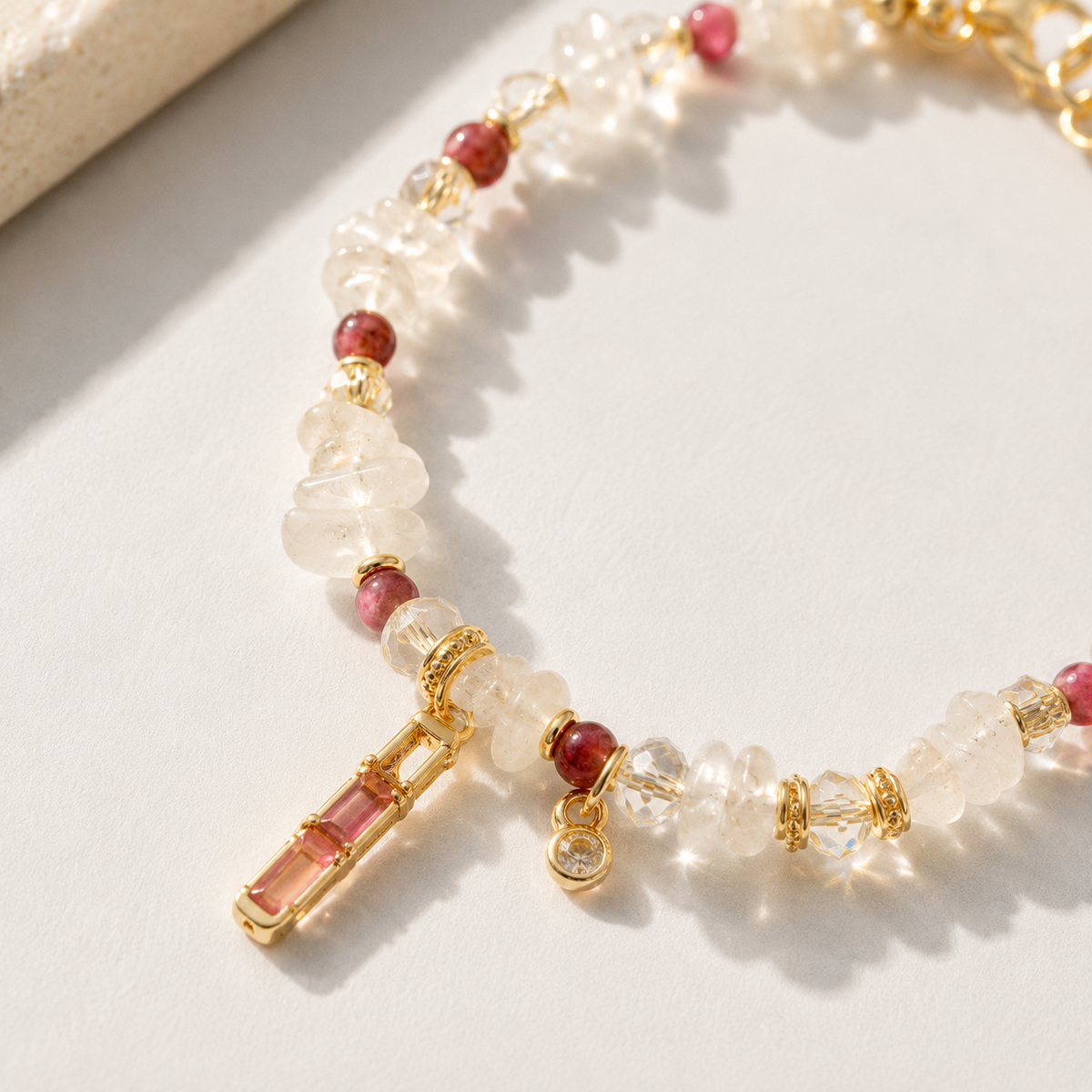 Rose Quartz Drop Bracelet