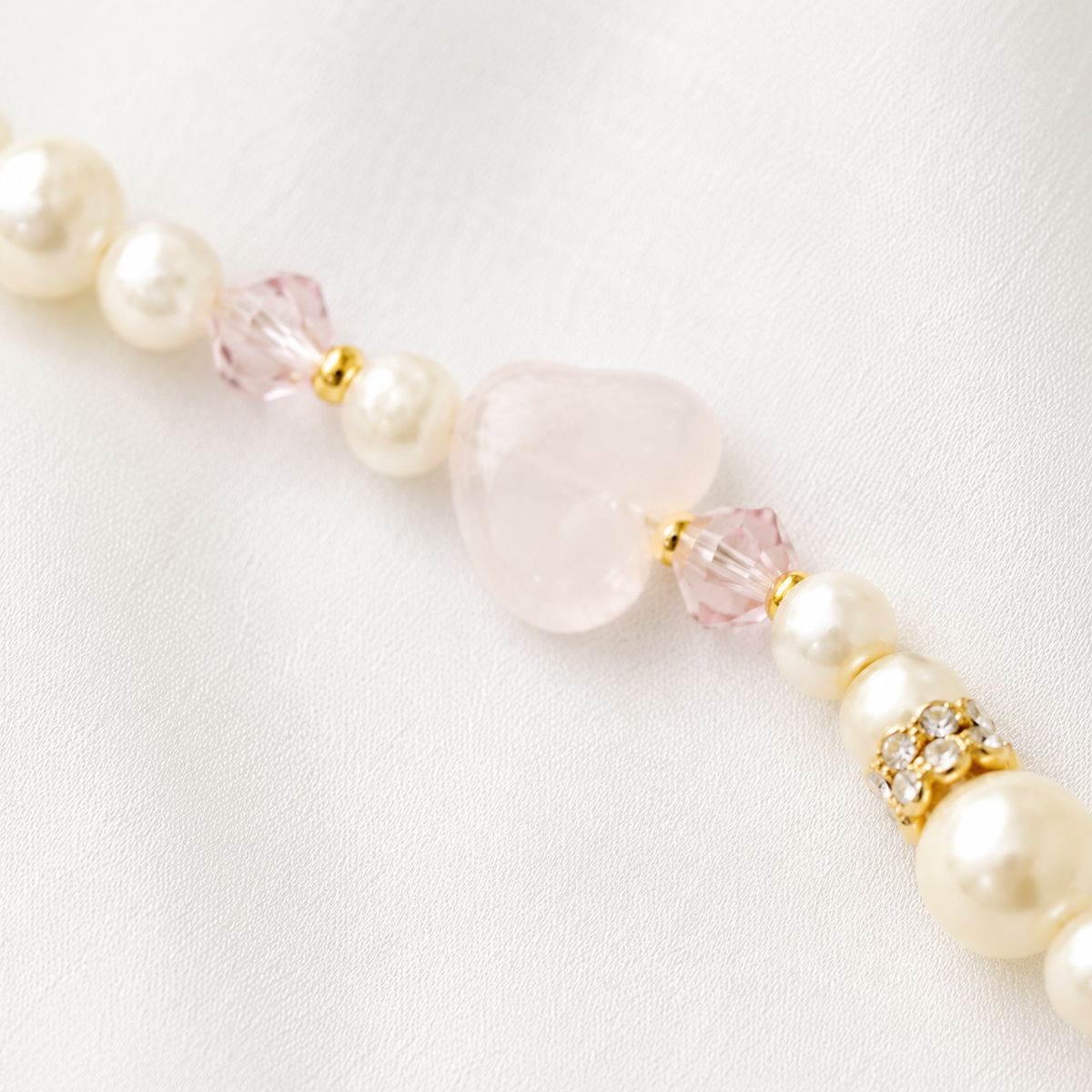 Blush Pearl Heart Necklace
