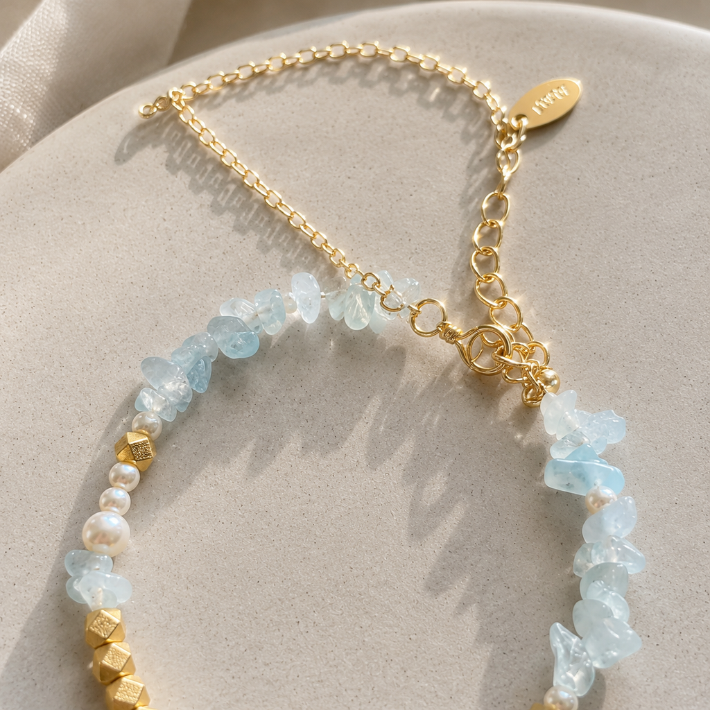 Aqua Meadow Charm Bracelet