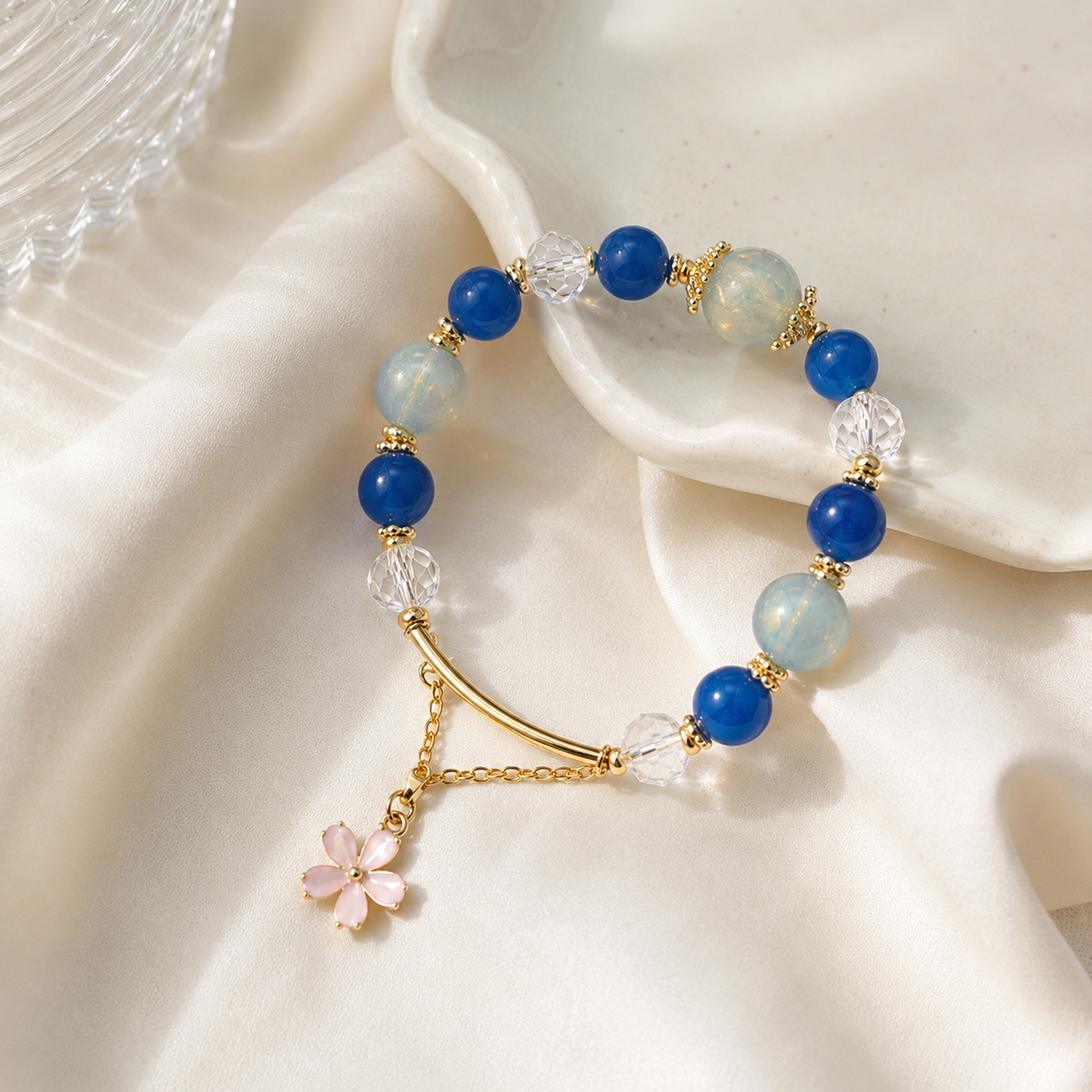 Blue Blossom Charm Bracelet
