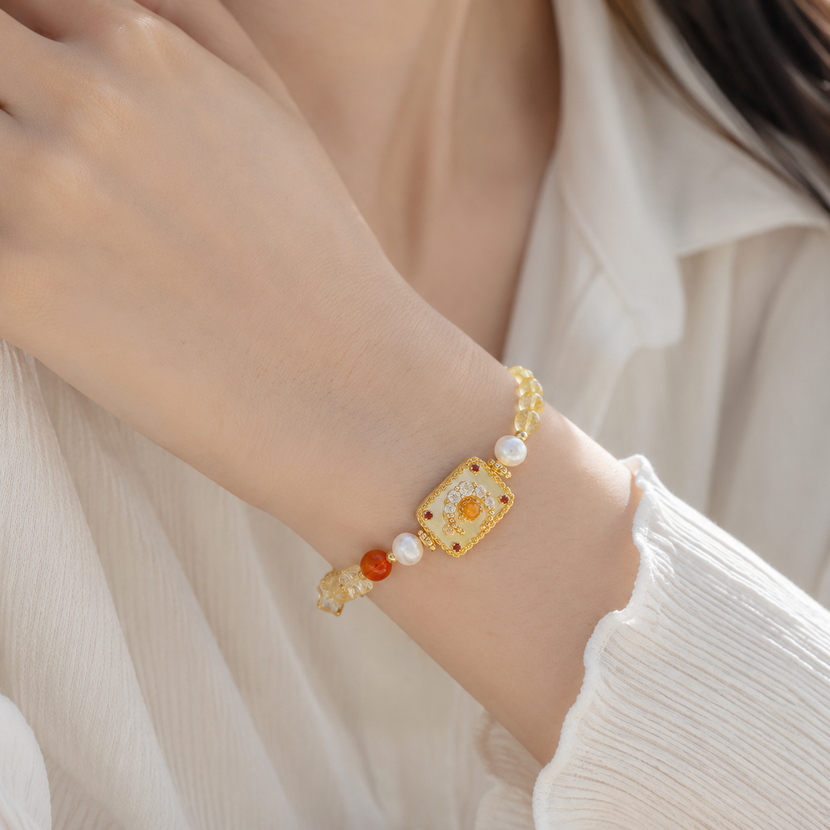 Golden Sunrise Charm Bracelet