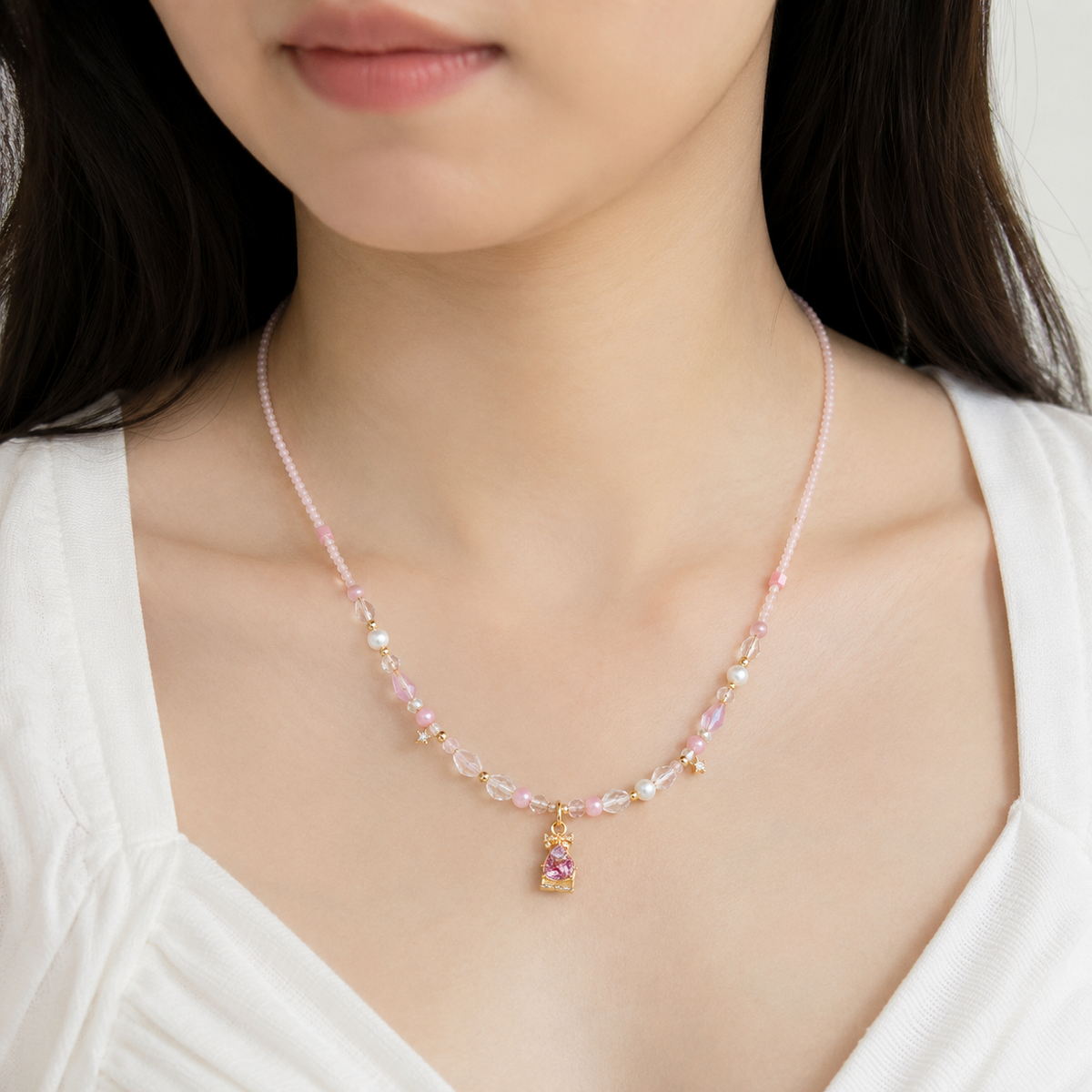 Blush Princess Charm Necklace