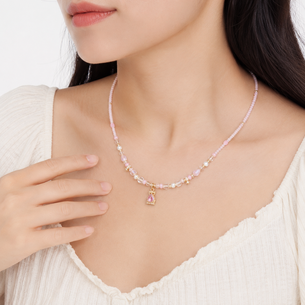Blush Princess Charm Necklace
